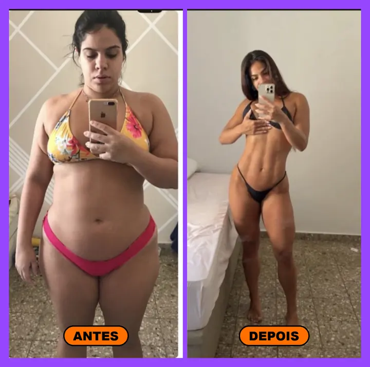 Antes e depois de aluna Power
